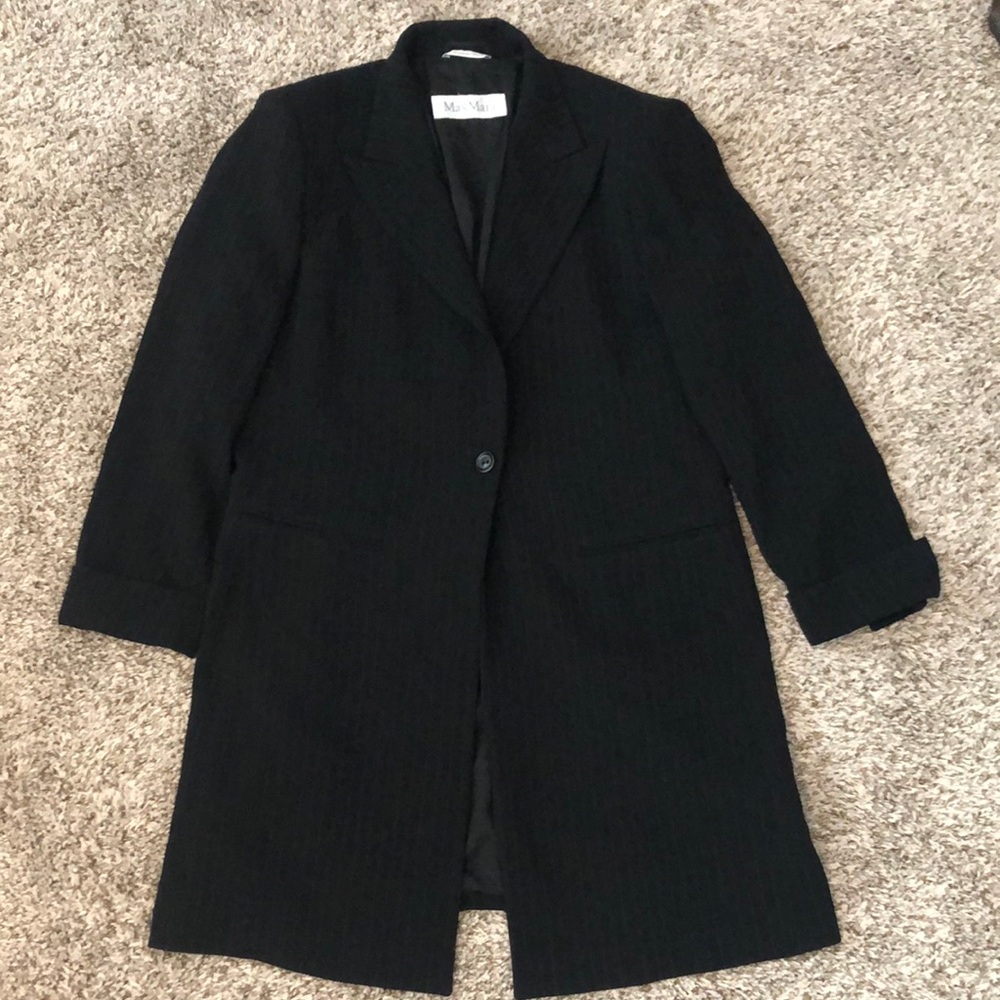 MaxMara Black Blazer Coat